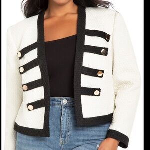 Eloquii Black and White Blazer